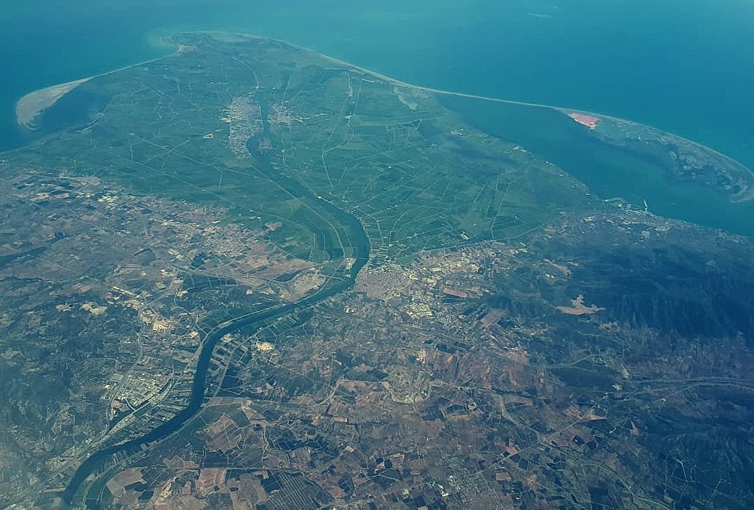 Le delta de l'Ebre vu du ciel
